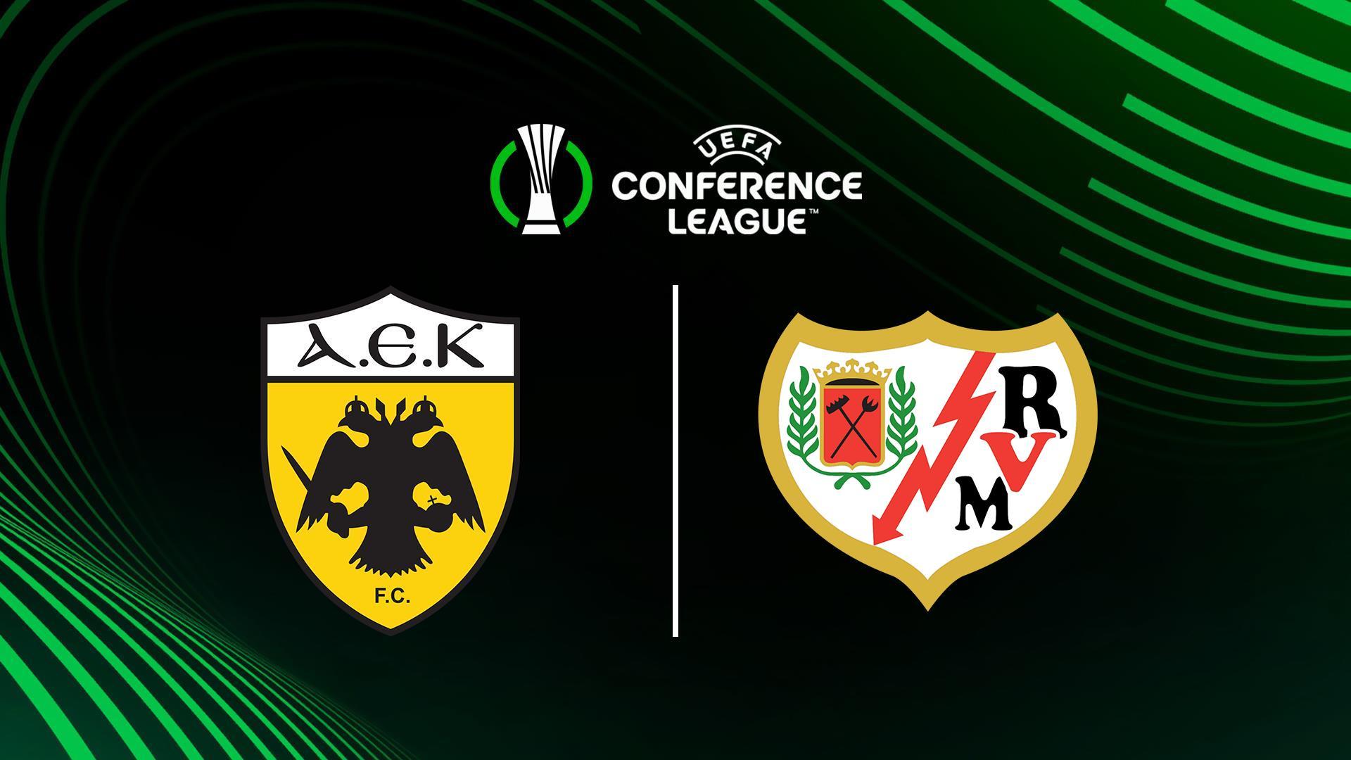 Футбол. Лига конференций УЕФА, 1/4 финала, АЕК - Райо Вальекано (futbol-liga-konferentsij-uefa-14-finala-aek-rajo-valekano) Спорт