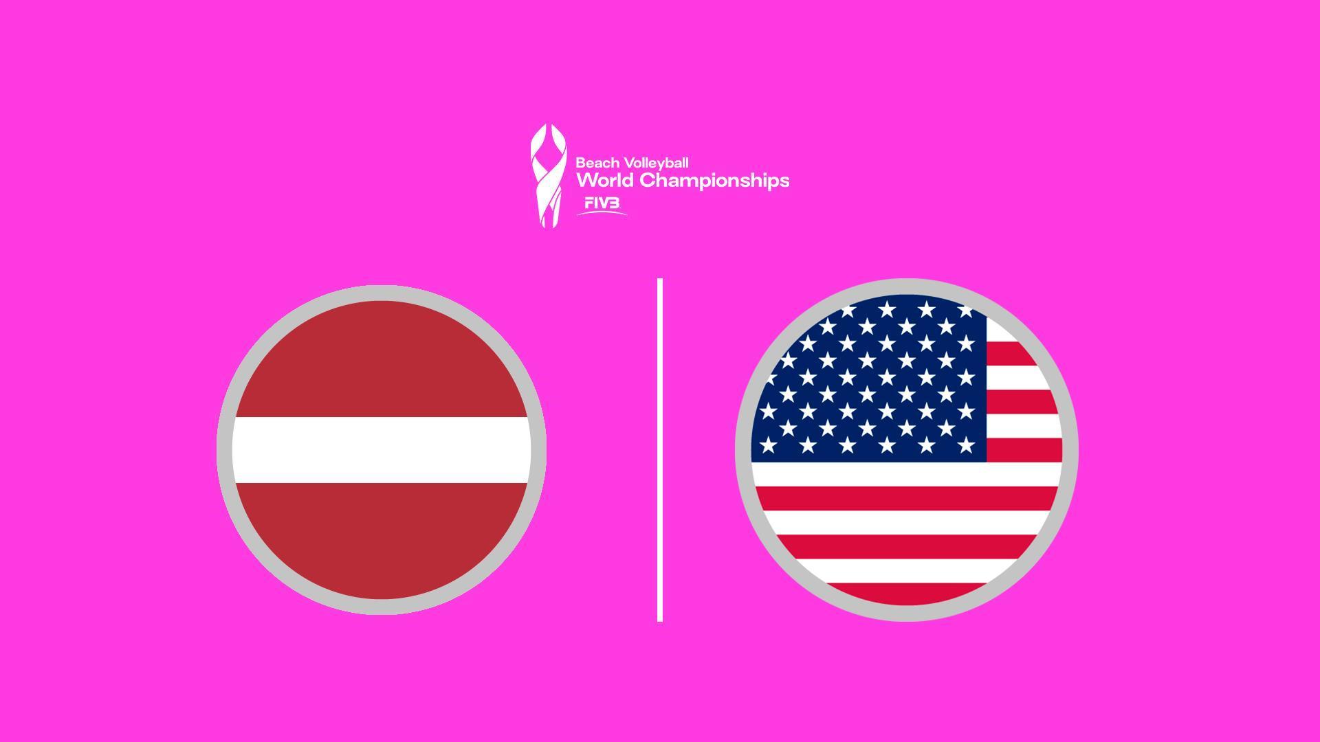 Пляжный волейбол. Чемпионат мира, Латвия - США, женщины (pljazhnyj-volejbol-chempionat-mira-latvija-ssha-zhenschiny) Спорт