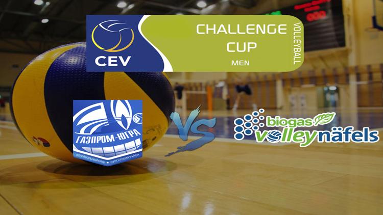 Постер Волейбол. Кубок вызова 2018. CEV Challendge Cup. Мужчины. 1/4 финала. «Газпром-Югра» (Сургут)-«Biogas Volley» (Швейцария). Трансляция из Сургута