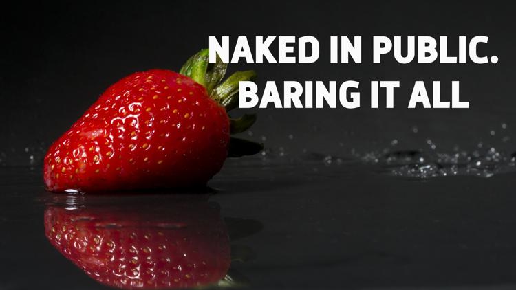 Постер Naked In Public. Baring It All