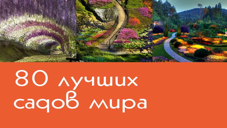 Постер 80 лучших садов мира