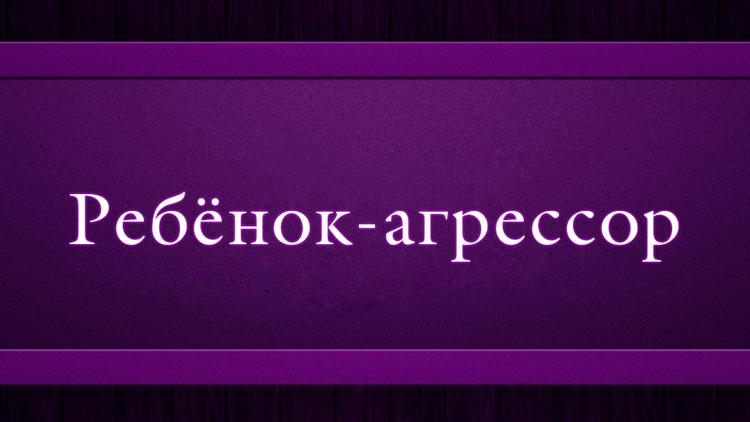 Постер Ребёнок-агрессор