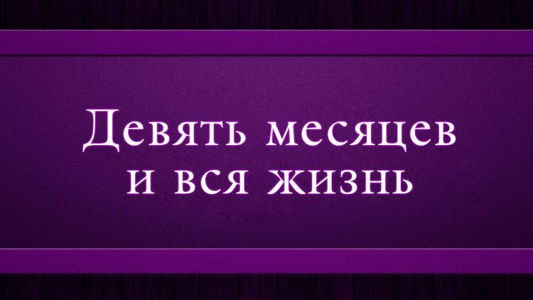 Постер Девять месяцев и вся жизнь