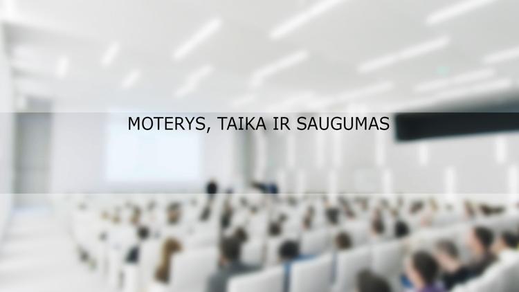 Постер Moterys, taika ir saugumas