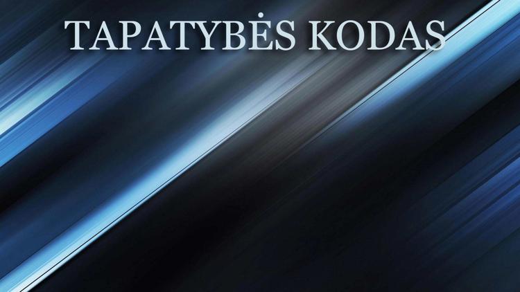 Постер Tapatybės kodas