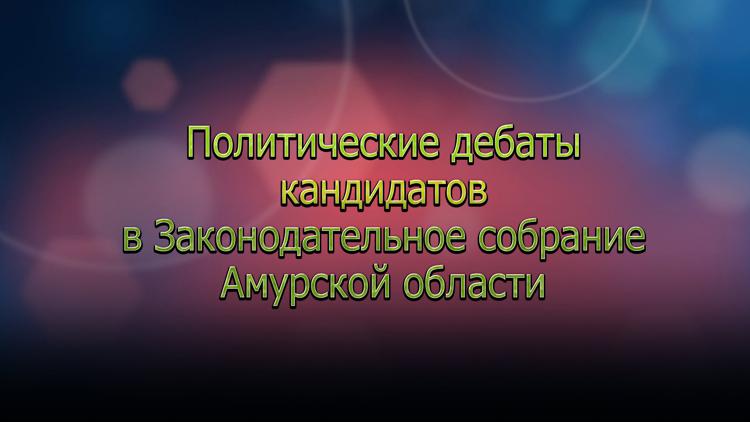 Постер Политические дебаты кандидатов в Законодательное собрание Амурской области