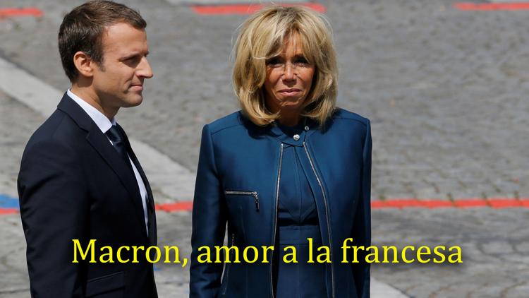 Постер Macron, amor a la francesa