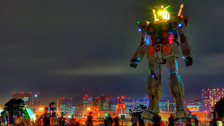 Постер Япония: A day in Odaiba Tokyo Japan Gundam Diver City Venus Fort