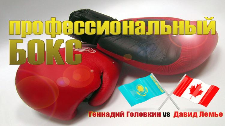 Постер Профессиональный бокс. Бой за звание чемпиона мира по версии WBА, WBC, IBO и IBF. Геннадий Головкин (Казахстан)-Давид Лемье (Канада)