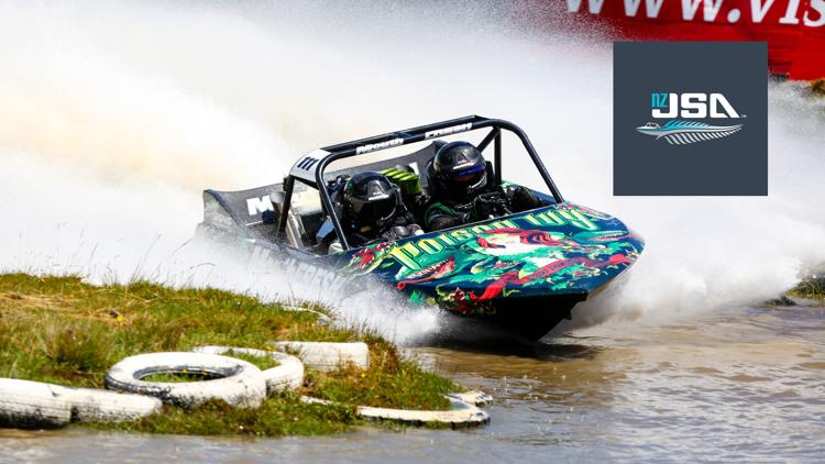 Постер New Zealand Jetsprint Championship. Meremere, Neuseeland, Sprintbowl