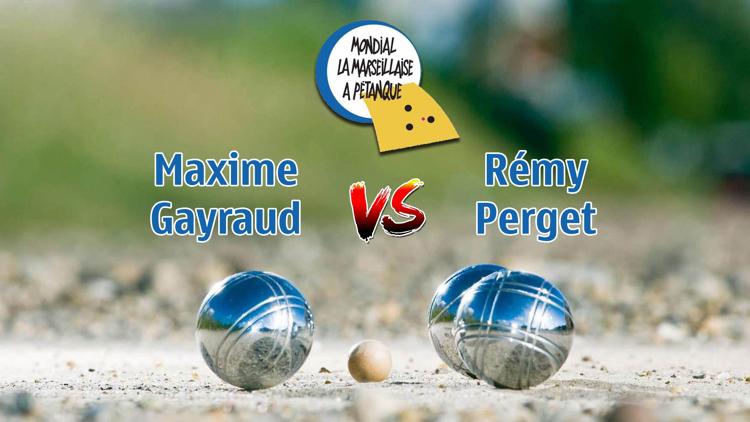 Постер Pétanque. Mondial La Marseillaise à pétanque. Maxime Gayraud - Rémy Perget. Mondial La Marseillaise à pétanque 2019. 1er tour messieurs