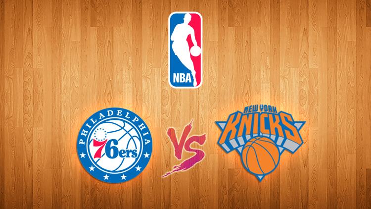 Постер NBA Basketball. Philadelphia 76ers at New York Knicks