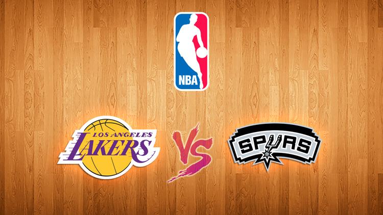 Постер NBA Basketball Los Angeles Lakers at San Antonio Spurs