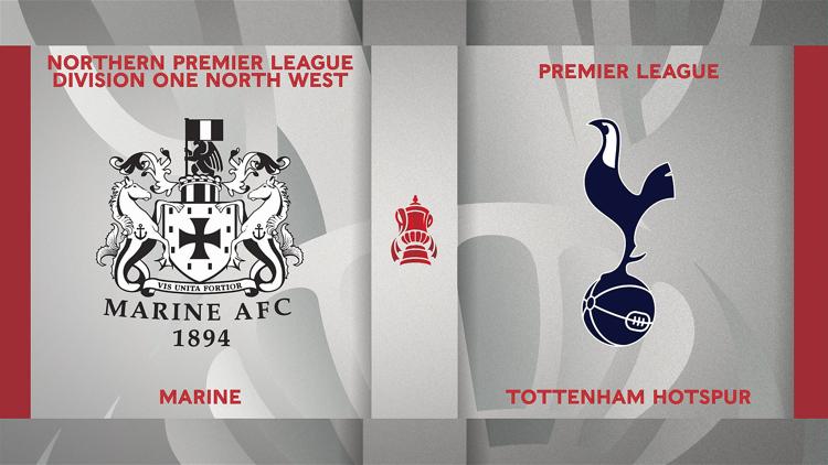 Постер The FA Cup 2020/21 , Third Round: Marine v Tottenham Hotspur