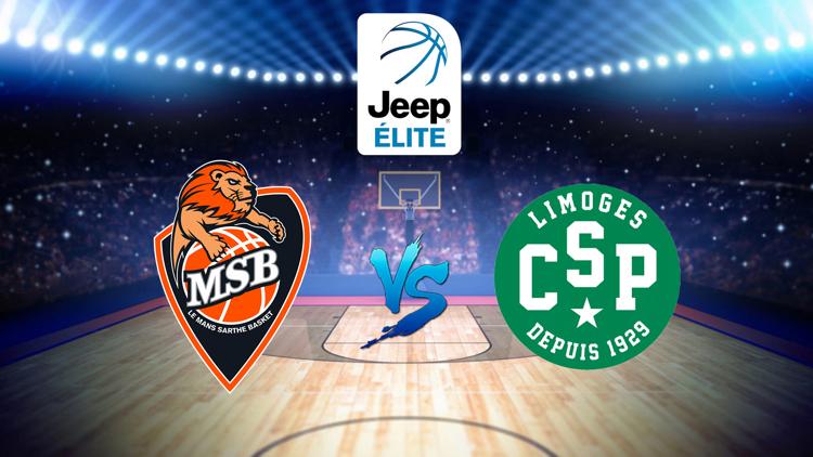 Постер Basket-ball : Jeep Elite Le Mans / Limoges. Jeep ELITE 2020/2021. 8e journée.