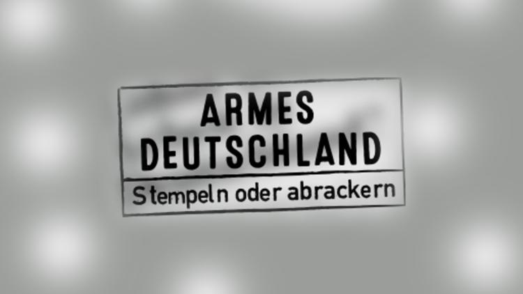 Постер Armes Deutschland-Stempeln oder abrackern?