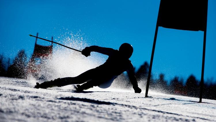 Постер Slalom géant hommes. Cortina d'Ampezzo, en Italie