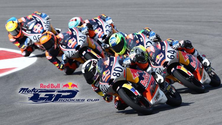 Постер Мотоспорт. Red Bull MotoGP Rookies Cup. Этап 4 на трассе Заксенринг, Германия. Гонка 1