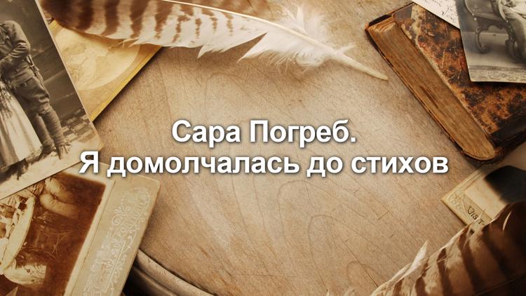 Постер Сара Погреб. Я домолчалась до стихов