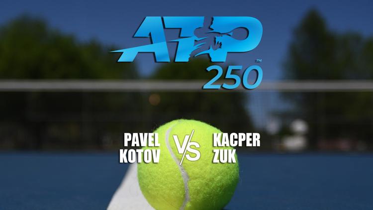 Постер Tennis. Astana Open ATP 250. Pavel Kotov (RUS) - Kacper ZUK (POL)