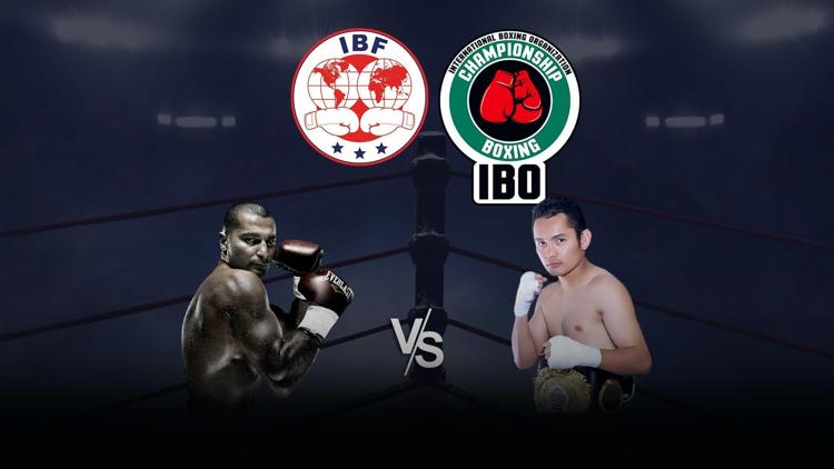 Постер Поединок за титулы чемпионов мира по версиям IBF и IBO в наилегчайшем весе Вик Дарчиньян - Гленн Донейр