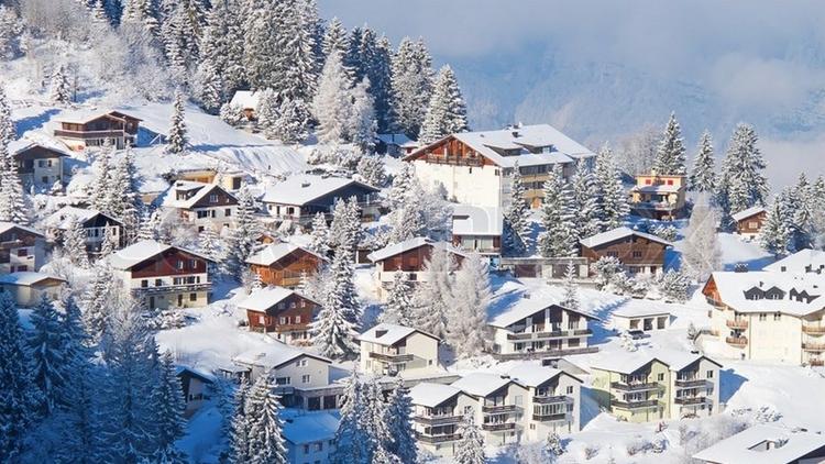 Постер Winter in den Schweizer Alpen