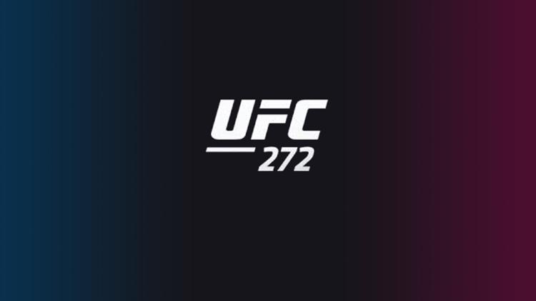 Постер Смешанные единоборства. UFC 272. Колби Ковингтон против Хорхе Масвидаля. Рафаэль Дос Аньос против Ренато Мойкано