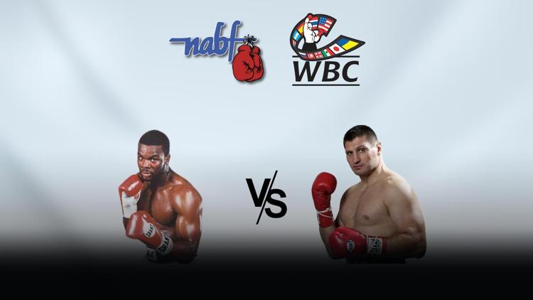 Постер Бой за титул NABF и отборочный поединок по версии WBC в тяжёлом весе. Майкл Грант - Анджей Голота