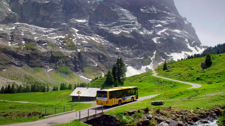 Постер Mit dem Postauto durch die Schweiz