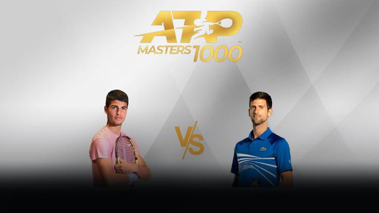 Постер Теннис. ATP Masters. Мадрид, Испания. 1/2 финала. Карлос Алькарас (Испания) - Новак Джокович (Сербия)