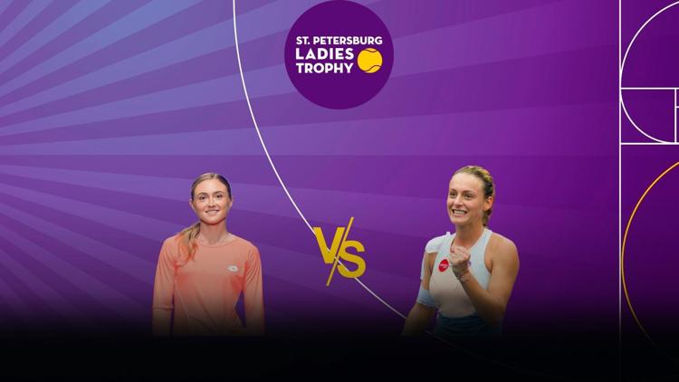 Постер Теннис. WTA. St. Petersburg Ladies Trophy. А. Саснович - А. Богдан