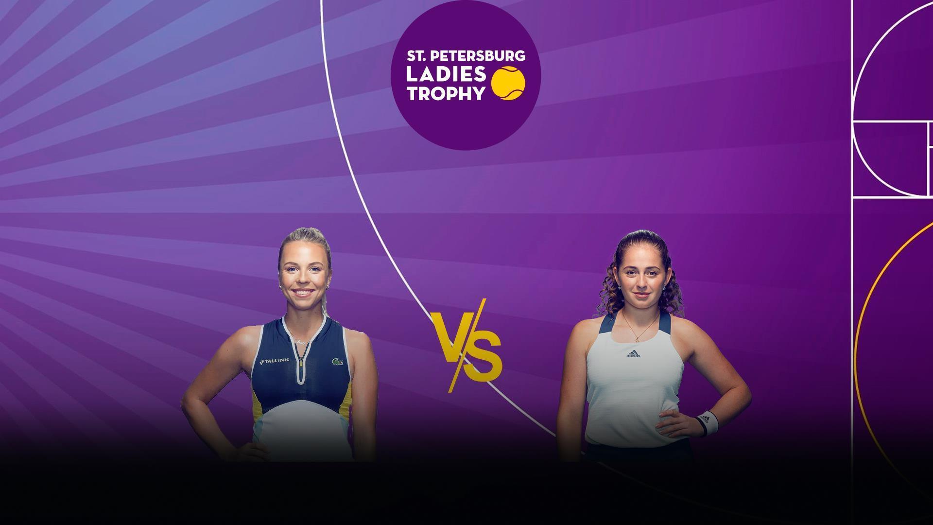 Теннис. WTA. St. Petersburg Ladies Trophy. 1/2 финала. А. Контавейт - Е. Остапенко (tennis-wta-st-petersburg-ladies-trophy-12-finala-a-kontavejt-e-ostapenko) Спорт