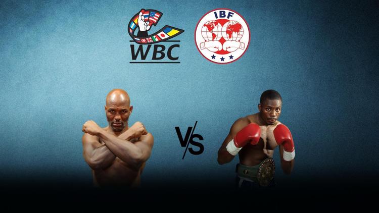 Постер Бокс. Бой за титулы WBC и IBF в среднем весе. Бернард Хопкинс — Кит Холмс