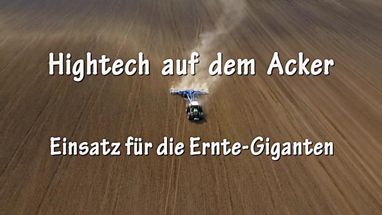 Постер Hightech auf dem Acker-Einsatz für die Ernte-Giganten