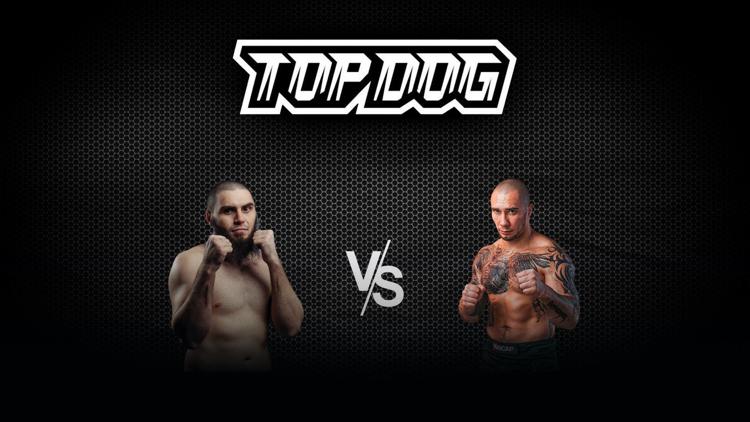 Постер Top Dog FC 12. Суламбек «Алый зверь» Шахгириев vs Сергей «Кратос» Калинин