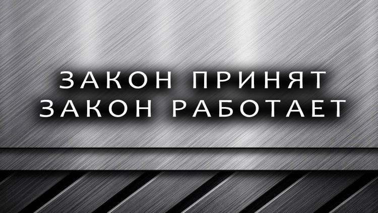 Постер Закон принят. Закон работает