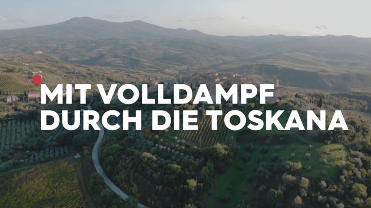 Постер Mit Volldampf durch die Toskana