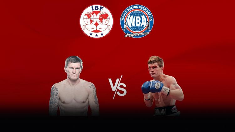 Постер Бокс. Бой за титулы IBF и WBA Super в 1-м полусреднем весе. Рикки Хаттон — Карлос Маусса