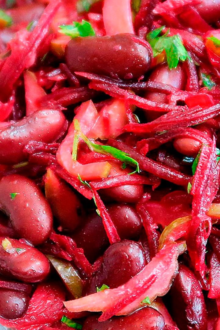 Салат из свеклы с грибами и фасолью (salat-iz-svekly-s-gribami-i-fasolju) Досуг, хобби