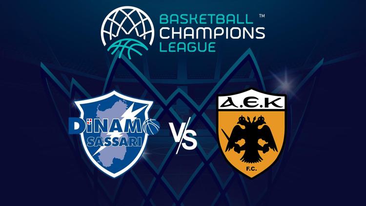 Постер Basketball: BCL 2023/24 - Banco di Sardegna Sassari – AEK