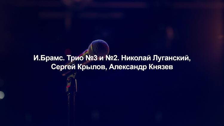 Постер И.Брамс. Трио №3 и №2. Николай Луганский, Сергей Крылов, Александр Князев