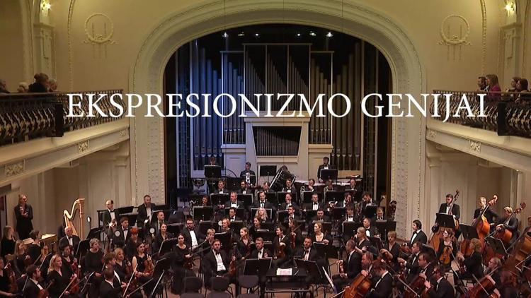 Постер LNOBT simfoninio orkestro koncertas «Ekspresionizmo genijai»