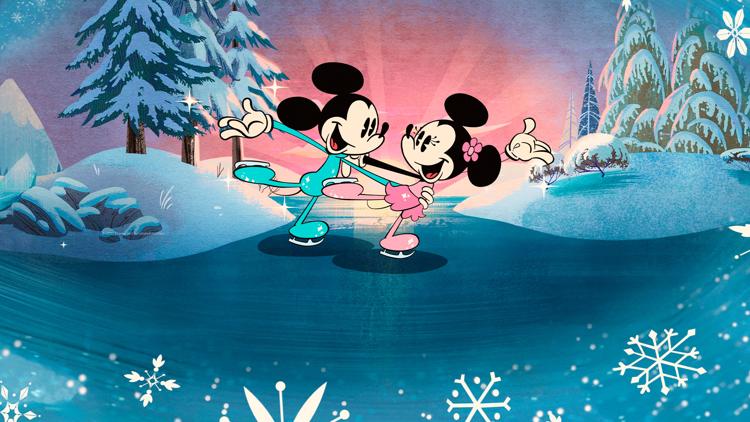 Постер Ein wunderbarer Winter mit Micky Maus