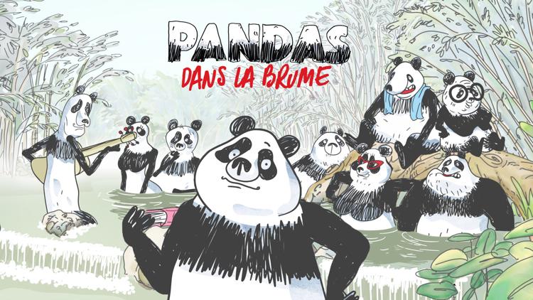 Постер Les pandas dans la brume