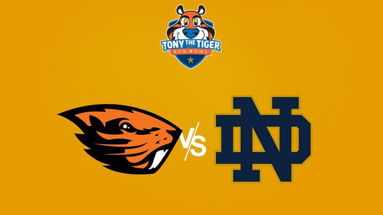 Постер Sun Bowl. Oregon State vs. Notre Dame