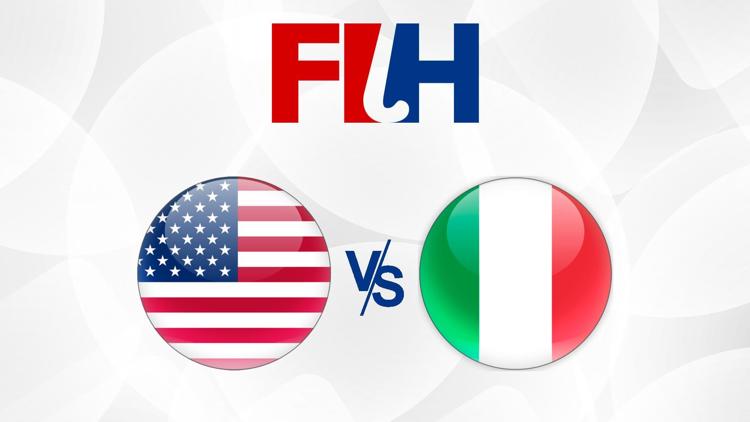 Постер 2024 FIH Women's Field Hockey Olympic Qualifiers U.S vs. Italy