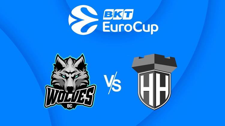 Постер Basketbols: Eirokauss. Wolves - Hamburg