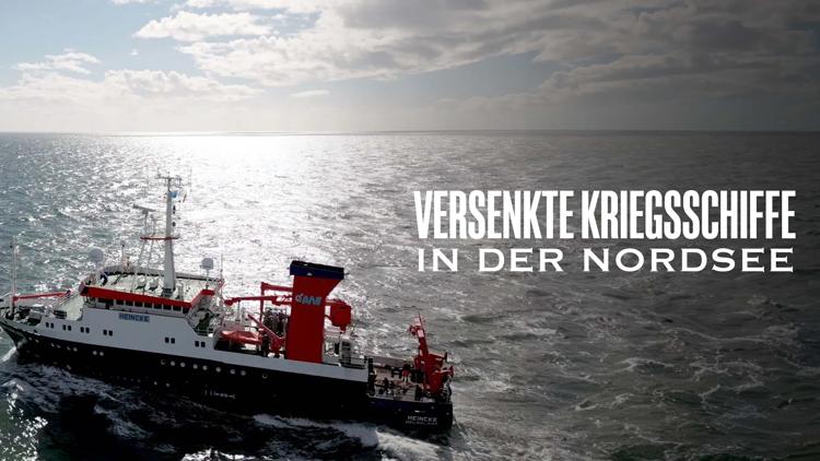 Постер Versenkte Kriegsschiffe in der Nordsee. Gefahr vom Meeresgrund