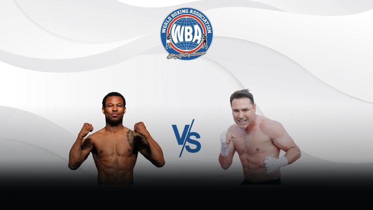 Постер Бой за титулы WBC и WBA Super в 1-м среднем весе. Шейн Мосли - Оскар Де Ла Хойя. 2-й бой