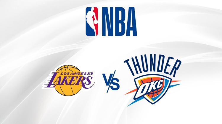 Постер Los Angeles Lakers / Oklahoma City Thunder NBA 2023/2024 Saison régulière